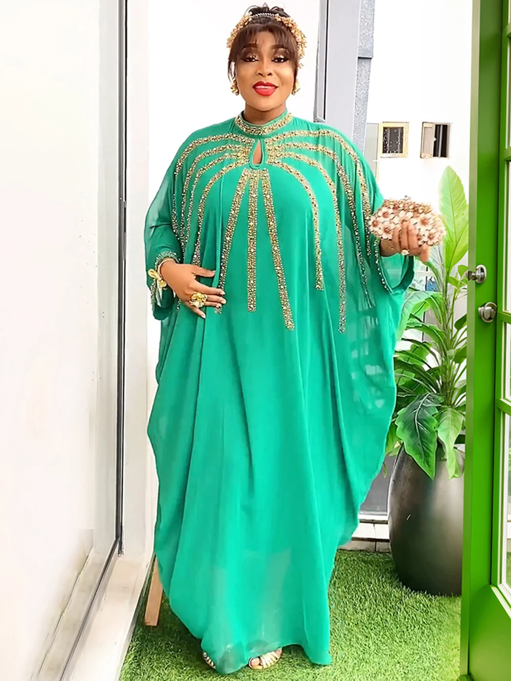 

Plus Size Chiffon Dresses Women Two Piece Africa Clothing Wedding Party Eveing Gown African Dashiki Ankara Outfits Turkey Abayas