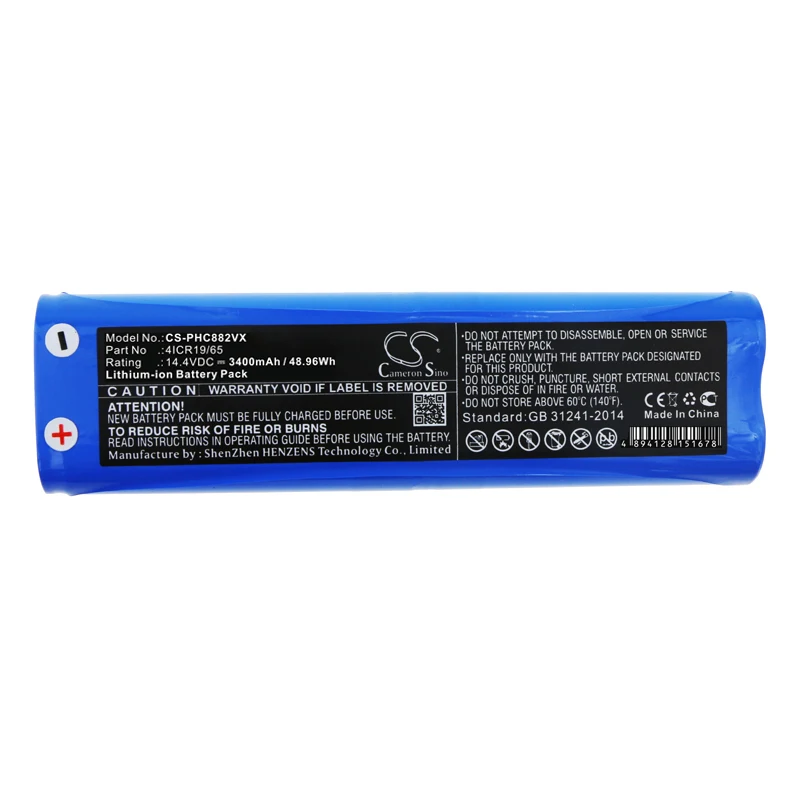 Vacuum Cleaner Battery 3400mAh For Philips  Bissell 4ICR19/65 2142 1605C 1974 16052 16058 16059 1605A 1605R 1605W FC8820 FC8810