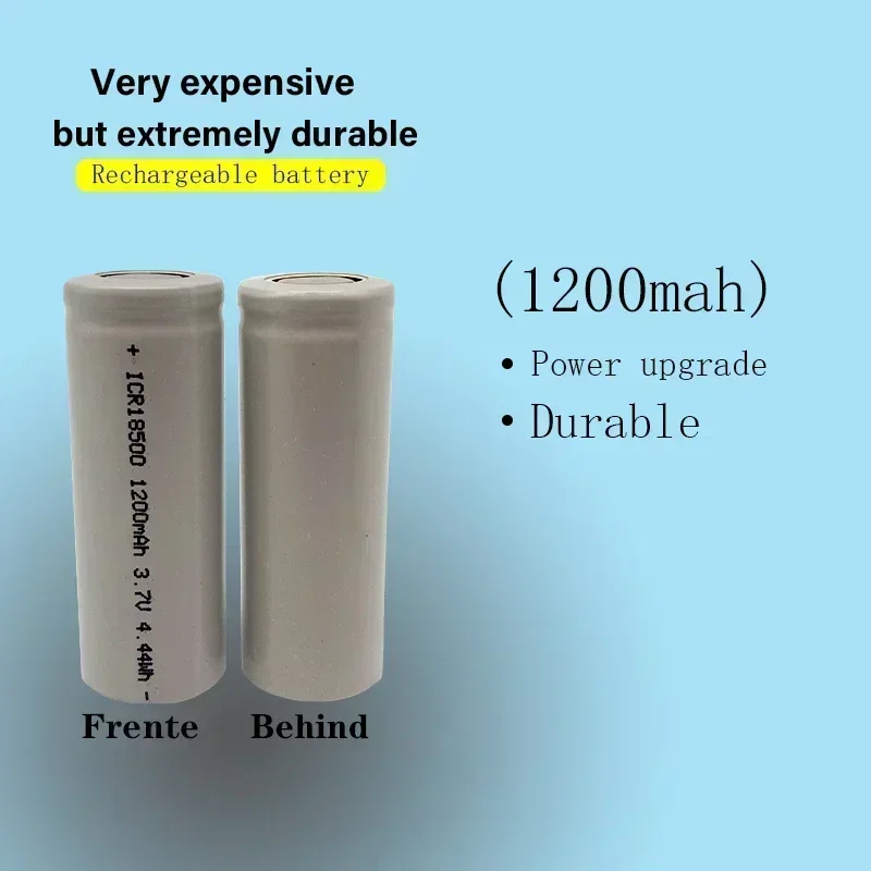 New 18500 battery 3.7V 1200mAh rechargeable lithium ion battery, For strong light flashlight anti-light special lithium battery