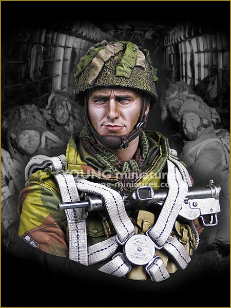 1/10 British Paratrooper Operation Market Garden 1944 Resin Figure Bust GK Military subject matter WWII Uncoated No colour