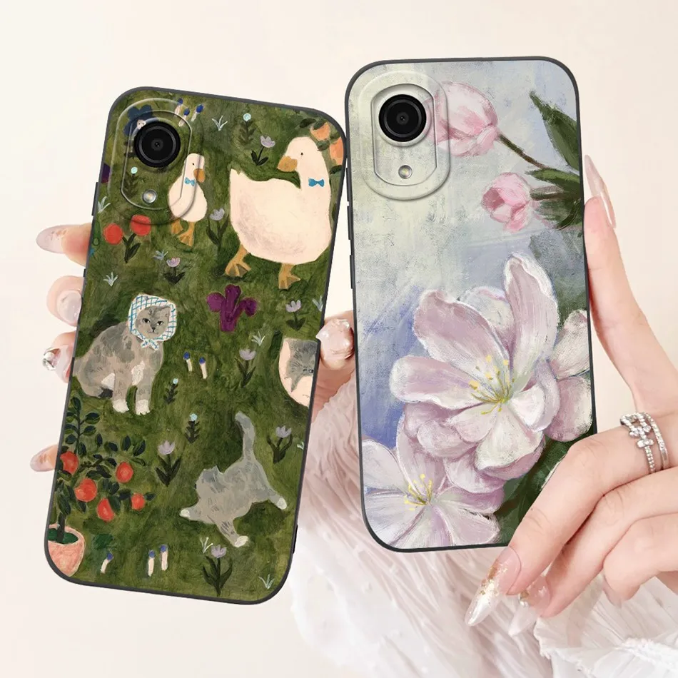 For Samsung Galaxy A03 Core Case Samsung A03Core SM-A032F Elegant Printing Soft Silicone Camera Protective Shockproof Phone Case