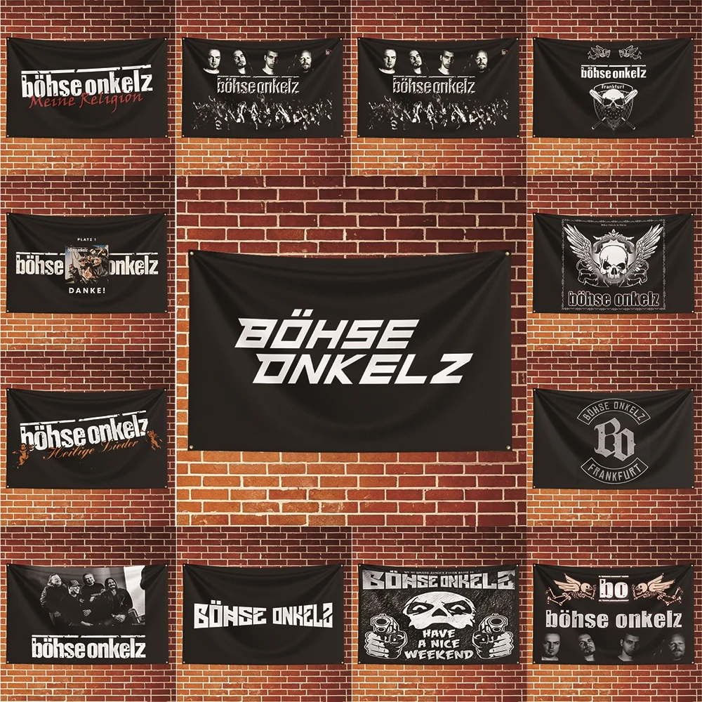 Bohse Onkelz Music Flag Banner For Fan Cave Watch Party Tailgate Gathering Indoor Outdoor Backyard Home Festival Ornament Supply