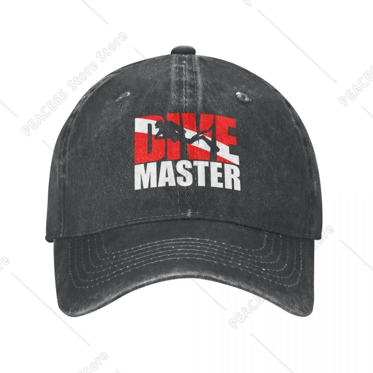 

Dive Master Scuba Diving Denim Baseball Cap Harajuku Desgin Female Print Trucker Hat Aesthetic Hippie Adjustable Baseball Caps