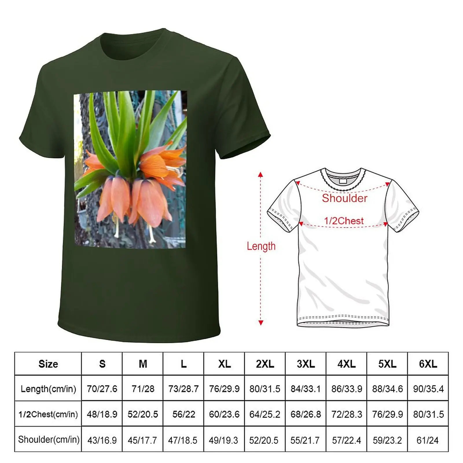 proud flower imperial crown in the garden, spring T-Shirt customizeds oversized summer tops tops oversized t shirts for men