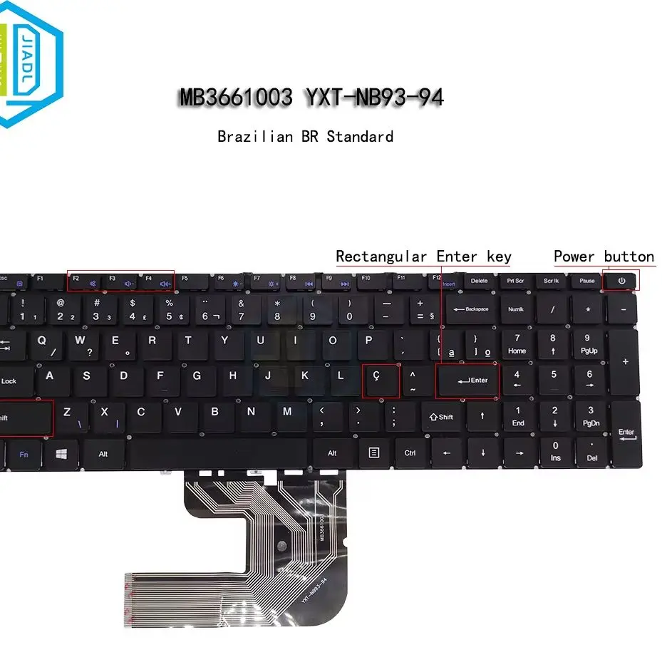 Brazil Czech Slovakia Keyboard AZERTY French YXT-NB93-94 MB3661003 YXT-NB93-134 MB3661004 YXT-NB93 FR CS BR Brazilian Keyboards