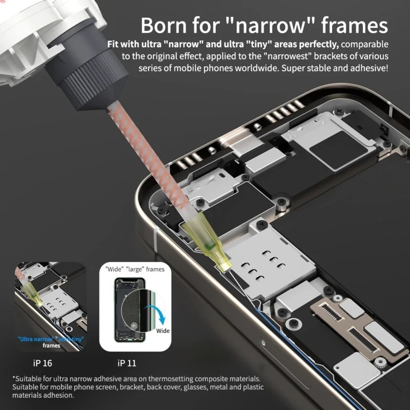 JCID Super Bracket Adhesive Innovative Multipurpose Nano Bracket AB Mixed High Viscosity Curing Phone Screen Frame Repair Tool
