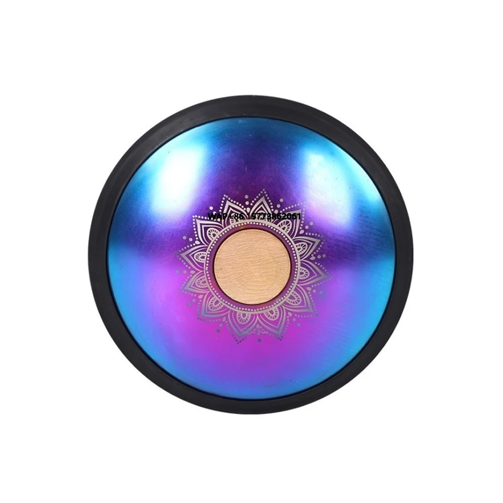 JY-DJ0007 UU Professional Carbon Steel Handpan Tongue Drum A/C/D/E/F/G/A/C/D Scale Multicolored Musical Instrument