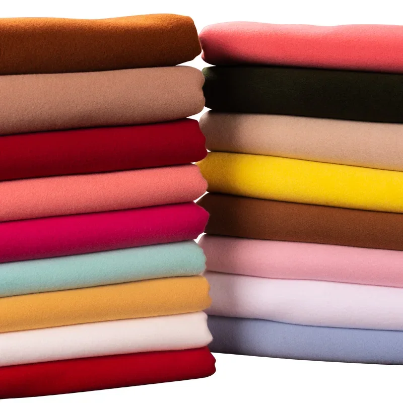 

Double-sided Woolen Fabric By The Meter for Coats Skirts Pants Sewing Plain Polyester Cloth Needlework Comfortable Skin Friendly