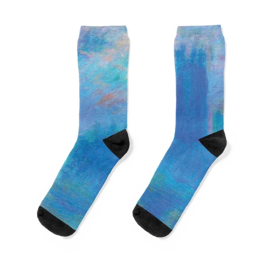 Houses of Parliament London by Claude Monet Socks