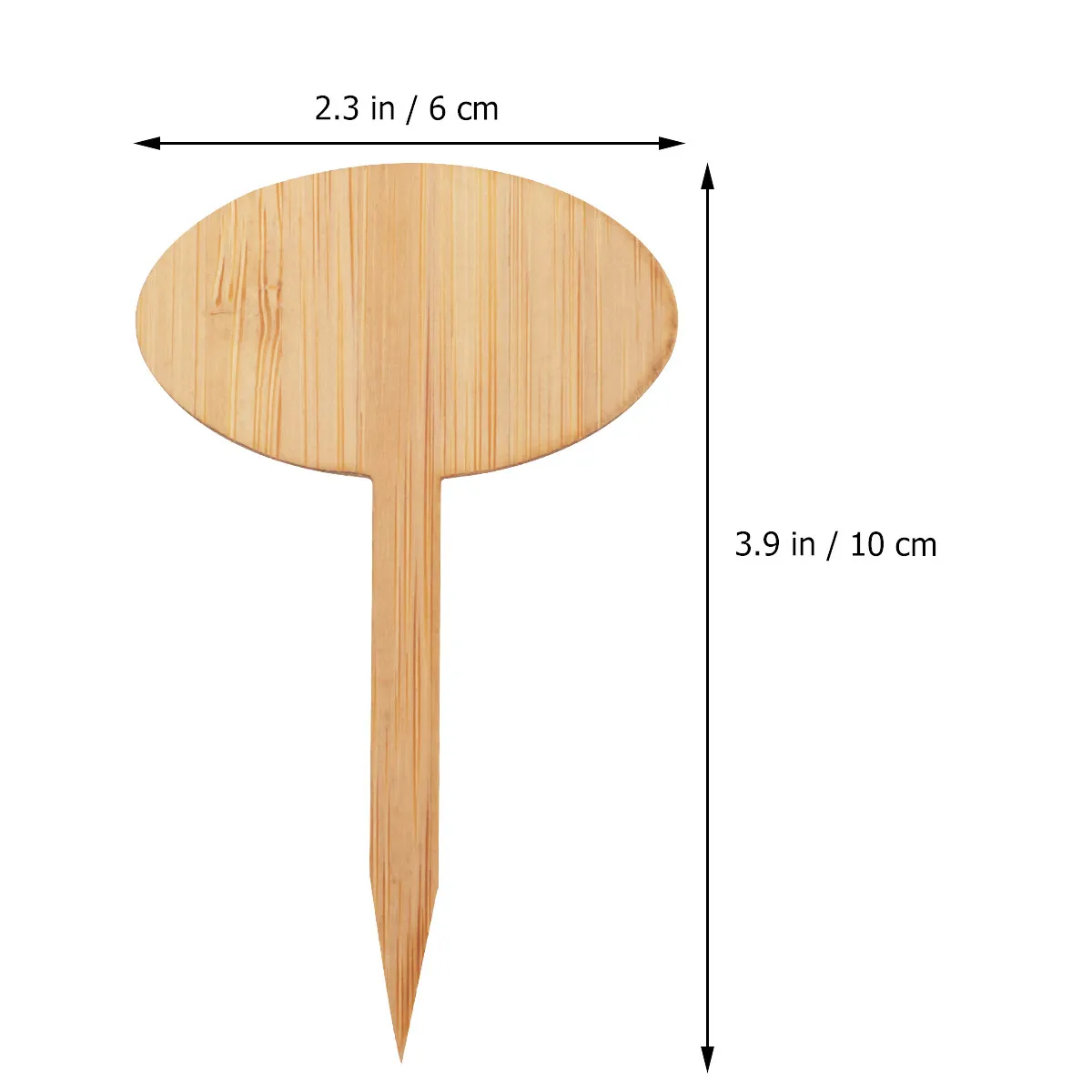 20Pcs Bamboo Plant Labels T Shape Thicken Seedling Wood Color Miniature Fence DIY Garden Marker Signs