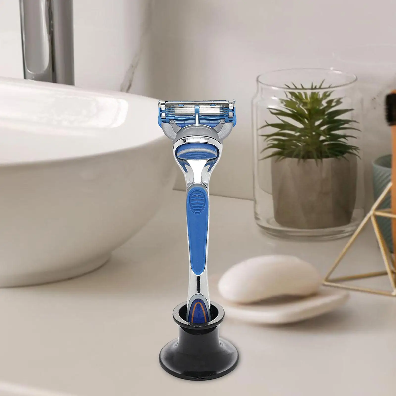 حامل حلاقة من سبائك الزنك للرجال، حامل حلاقة محمول، أداة ماكينة حلاقة للمنزل والسفر #5