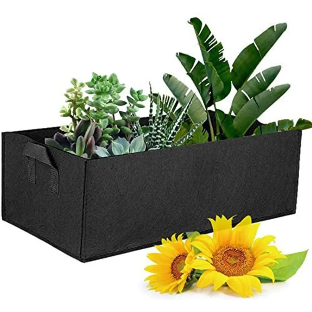 Pots de fleurs carrés en tissu, sac de plantation de légumes, lit de jardin, jardinière avec poignées, fournitures de jardin pour la maison