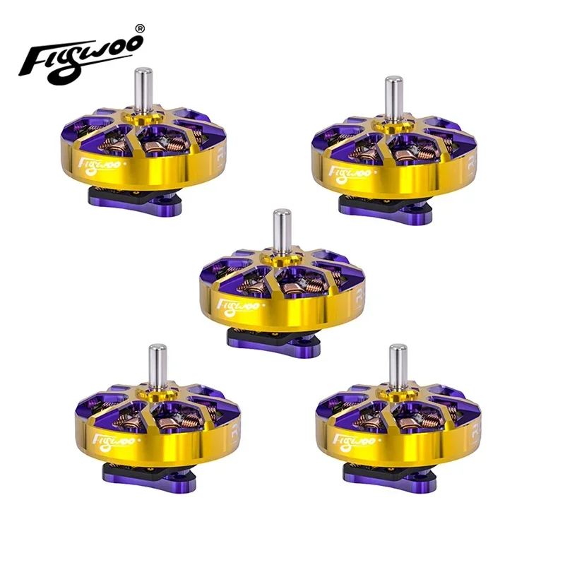 محرك Flywoo ROBO 1002 19800KV / 23500KV Fpv ذهبي/أرجواني (الإصدار الجديد)