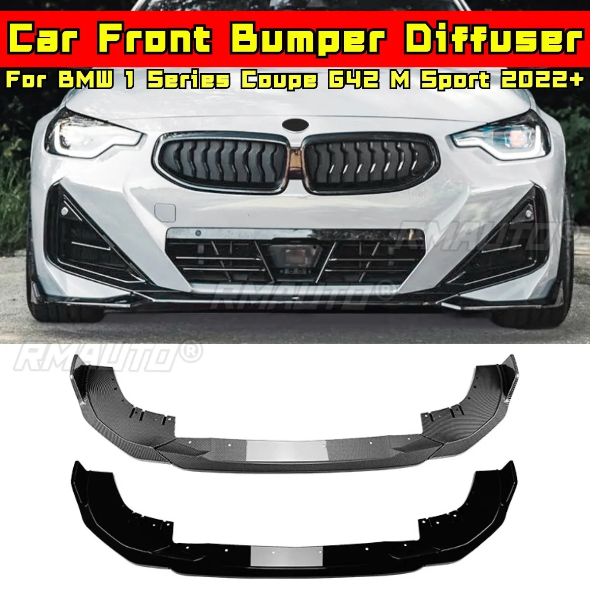 

Для BMW 2 серии Coupe G42 M Sport Body Kit Рассеиватель переднего бампера для BMW 2 Series Coupe G42 M Sport 2022+ Автомобильные аксессуары