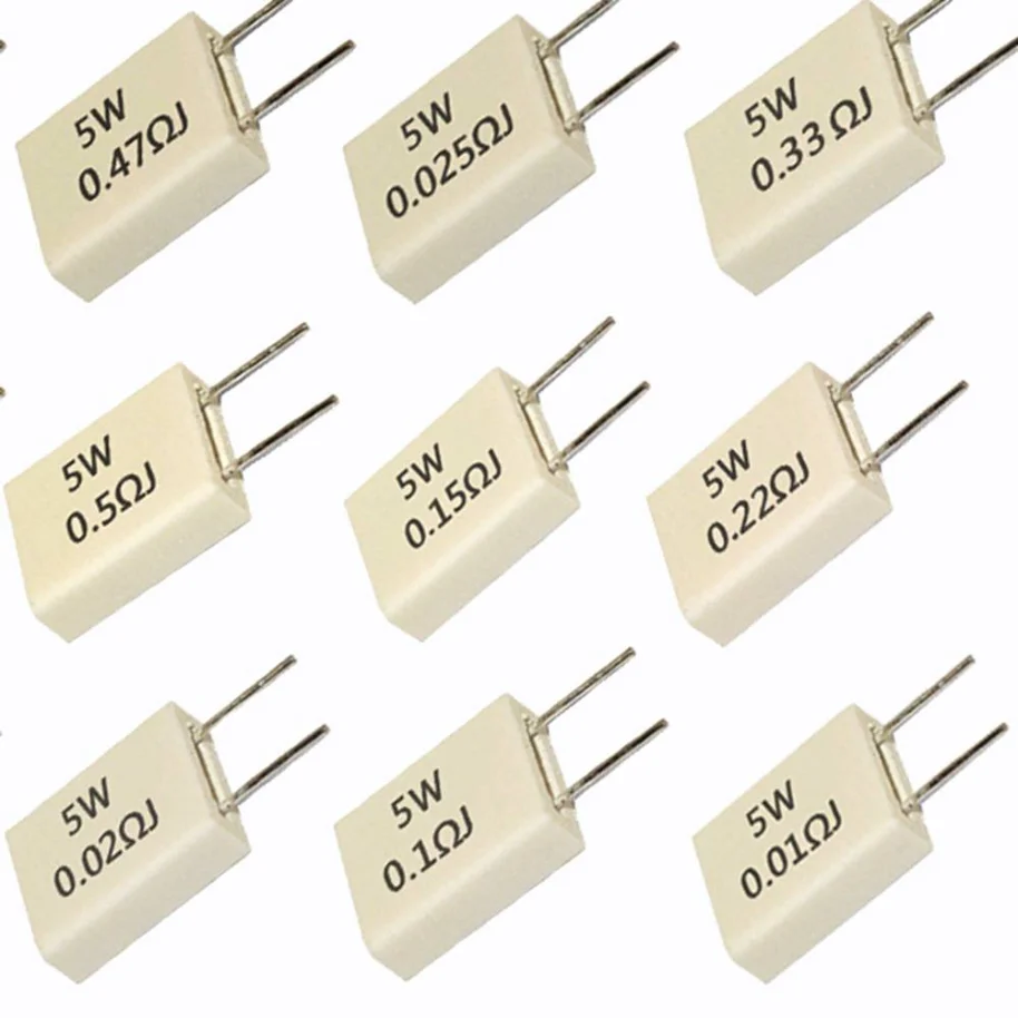 MPR BPR SLR 56 RX27-6 5W Non Inductive Cement Resistor 0.01 0.02 0.025 0.03 0.047 0.05 0.1 0.2 0.25 0.3 0.33 0.47 0.5 RJ Ohm