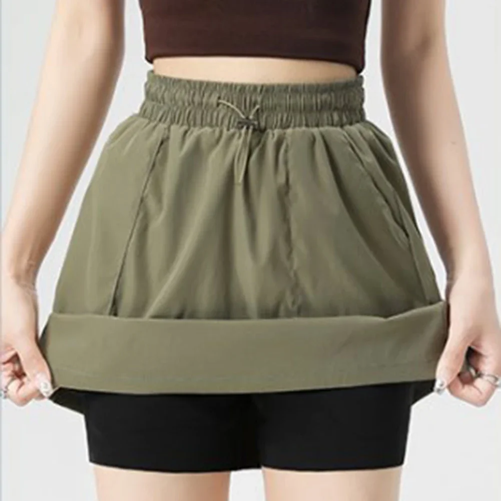 Daily Wear Office Environment High Waist Skirt Casual Fashion Skirt Army Green All Seasons Wear Brand New Item