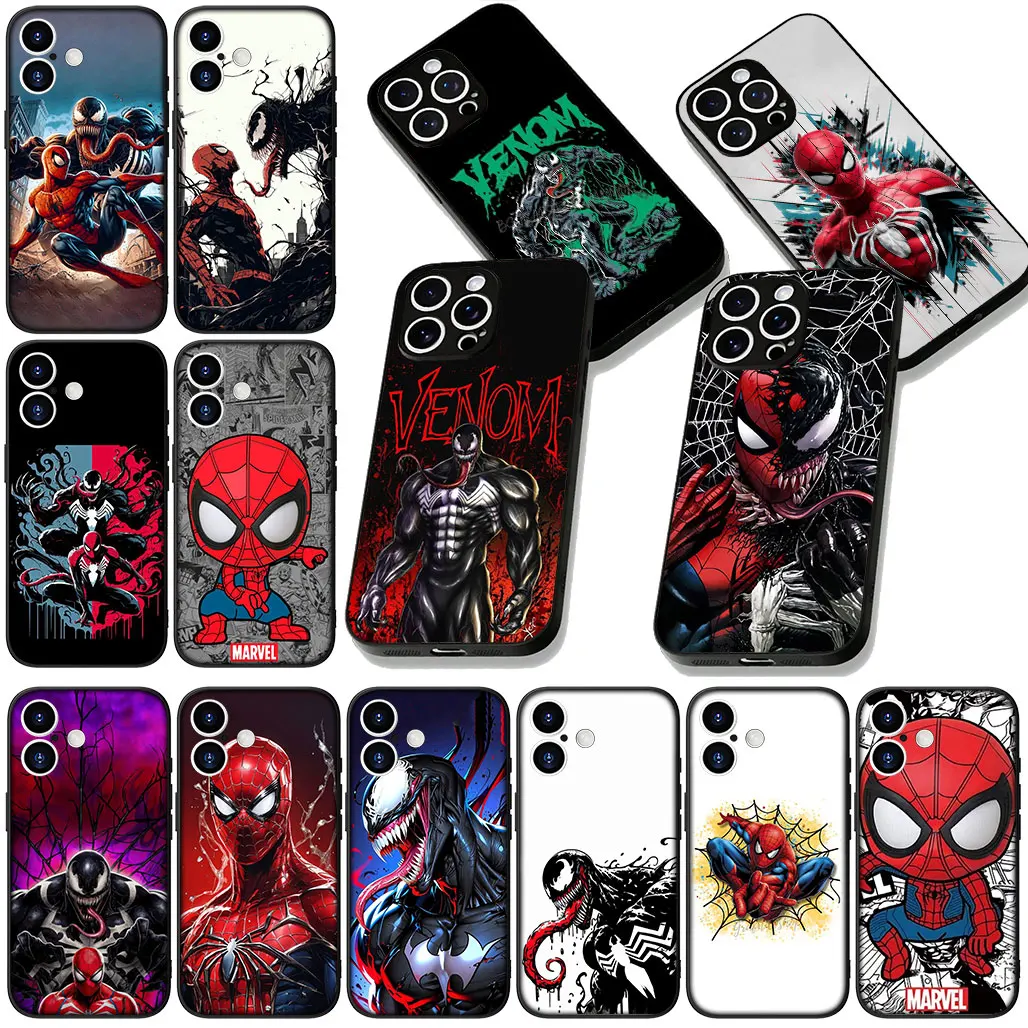 Phone Cover Spiderman Marvel Venom Spider Man Casing for OPPO A18 A17 A40 A60 A80 A16 A38 A78 A79 A54 A58 A57 4G 5G A15 Case