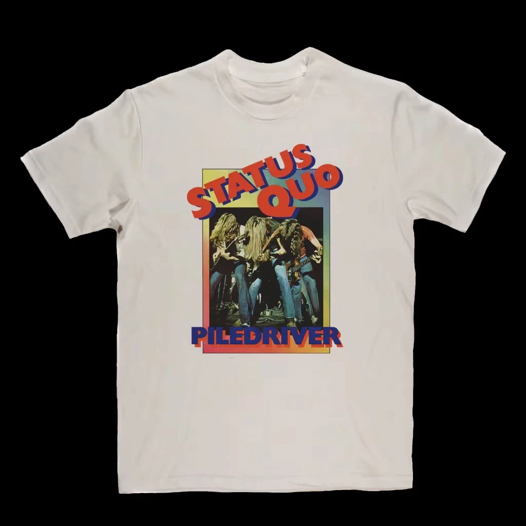 الحالة Quo Piledriver الاتجاه الملابس نمط الطباعة الصيف الفاخرة العلامة التجارية القطن الرجال والنساء تي شيرت قصيرة الأكمام