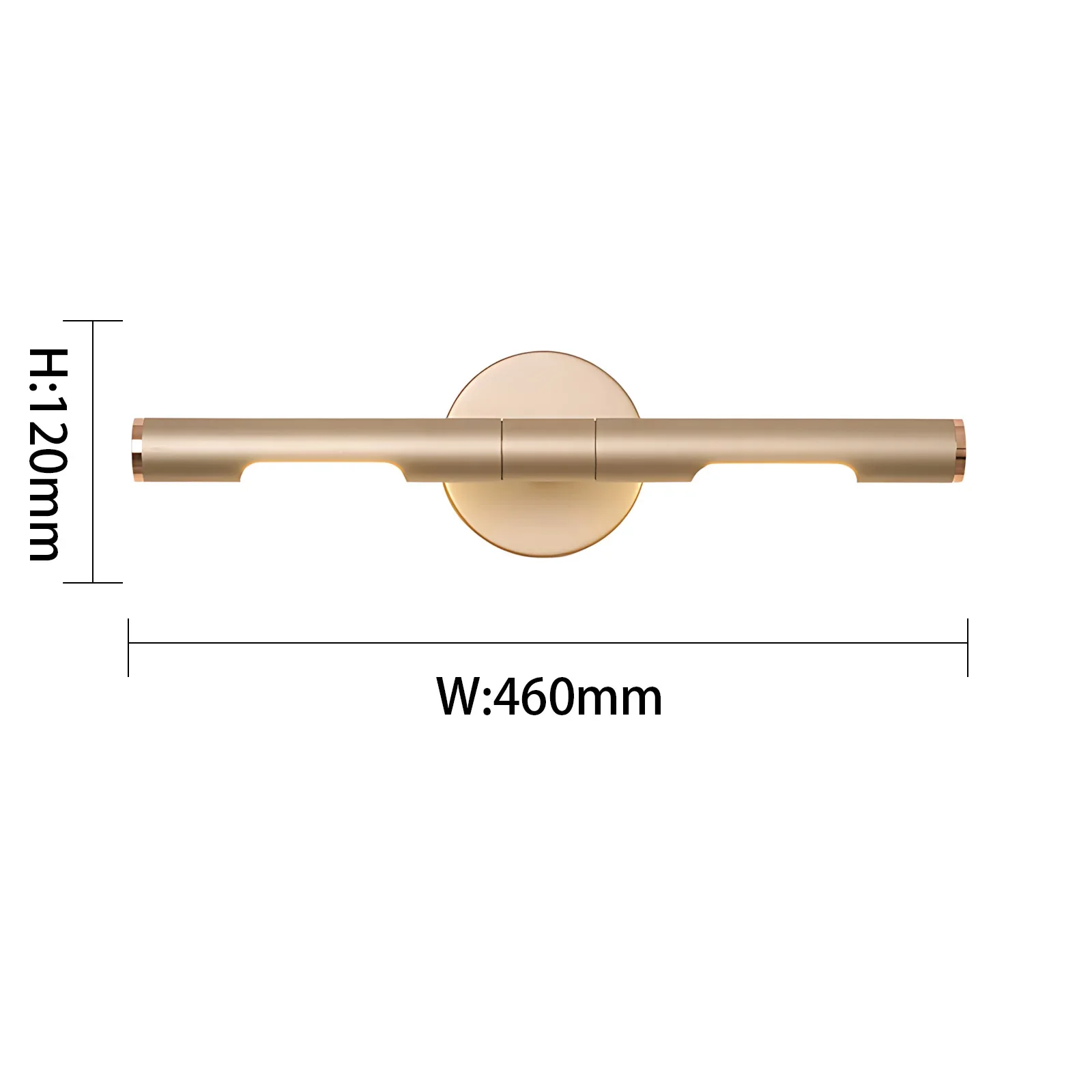 Lampu Dinding LED Modern, lampu pencahayaan dekorasi rumah, lampu Strip panjang Toilet, lampu lemari, lampu cermin pemoles, emas hitam, lampu dinding LED Modern