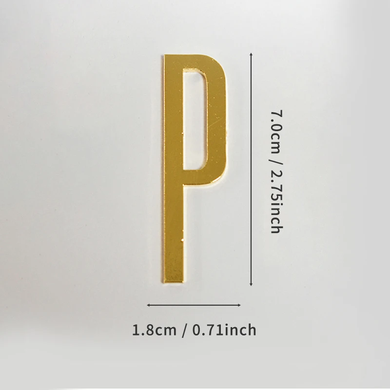 Goldene selbstklebende Hausnummern aus Metall mit englischen Alphabet-Buchstaben für Wohnung, Zimmer, Tür, Tisch, Briefkasten, Zahlenaufkleber, 7 cm – Detail 22