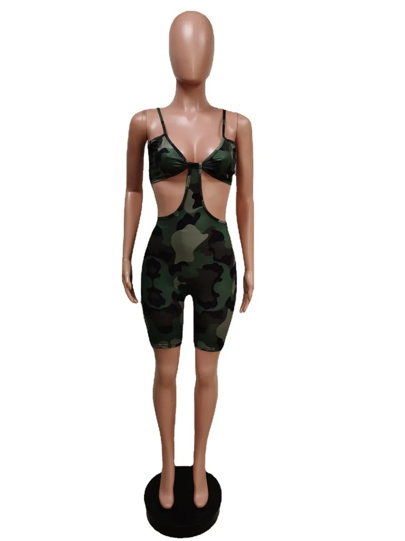 Sexy Hosenträger Overalls Leopard Snake Print Frauen Sommer neue schlanke Sport Fitness weibliche Bodys Overalls einteiliges Outfit