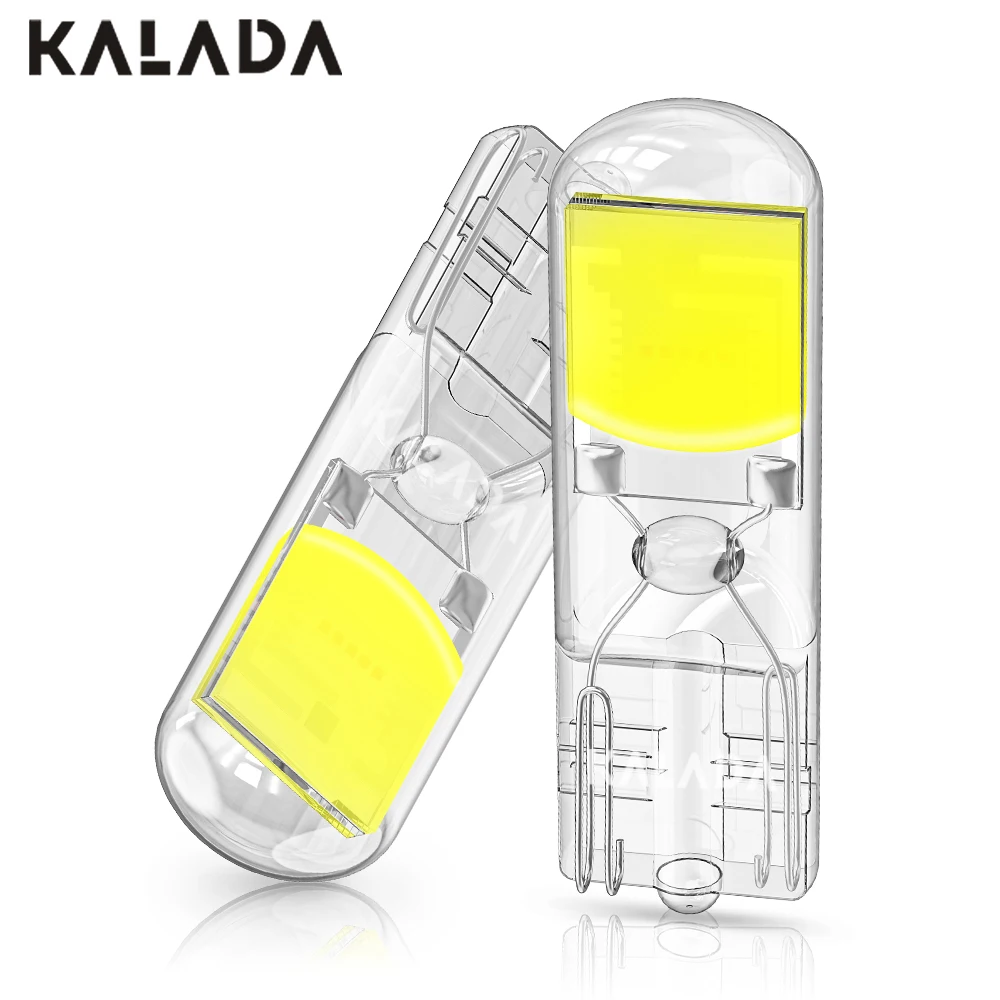 2/10 adet T10 LED W5W araba ışık cam COB Canbus İç Dome okuma aydınlatma plaka sinyal lambaları 12V sıcak beyaz buz mavi