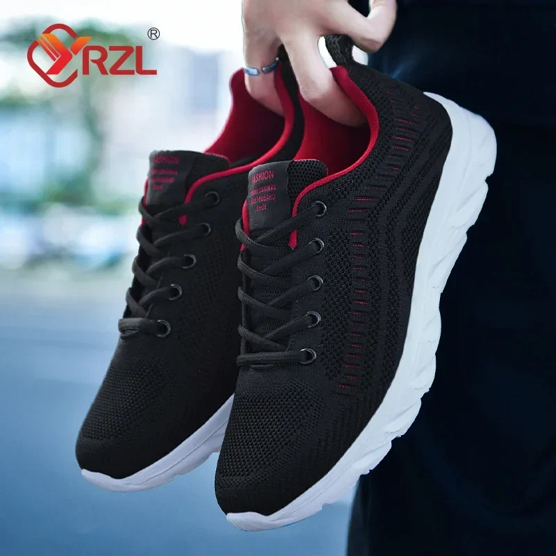 Yrzl tênis de corrida masculino moda leve formadores respirável sapatos de caminhada confortáveis sapatos esportivos atléticos para homem