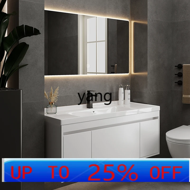 LH  ceramic integrated bathroom cabinet combination modern simple bathroom washbasin smart face wash basin set