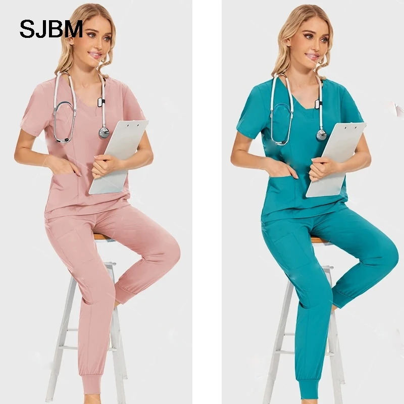 Clinique dentaire Salon de beauté Spa vêtements de travail vêtements de chirurgie coupe ajustée infirmières accessoires femmes gommages ensembles uniformes médicaux d'hôpital
