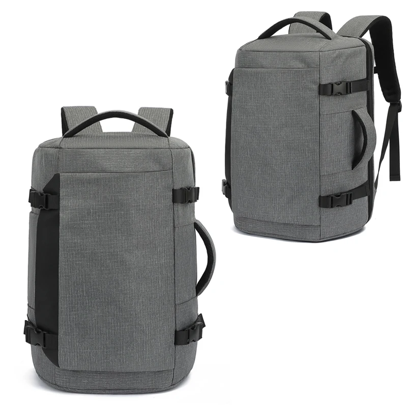 

Black minimalist backpack: multi compartment design, easy to adapt to business/outdoor scenes
