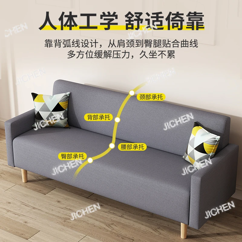 

Sofá de tela nórdica Uus apartament sala de estar algodón y linu doble тройная простая квартира alquiler sala emical p