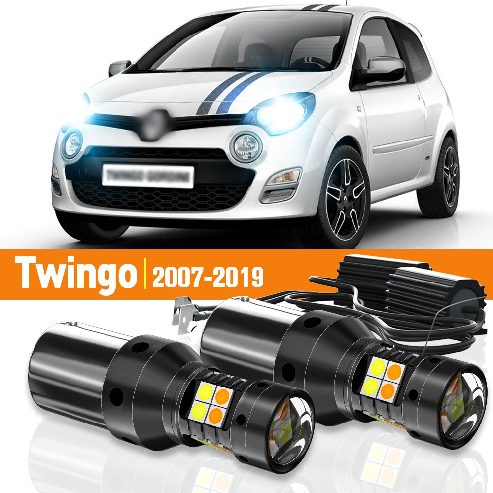 2x LED Dual Mode Turn Signal+Daytime Running Light DRL For Renault Twingo 2 3 2007-2019 2013 2014 2015 2016 Accessories Canbus