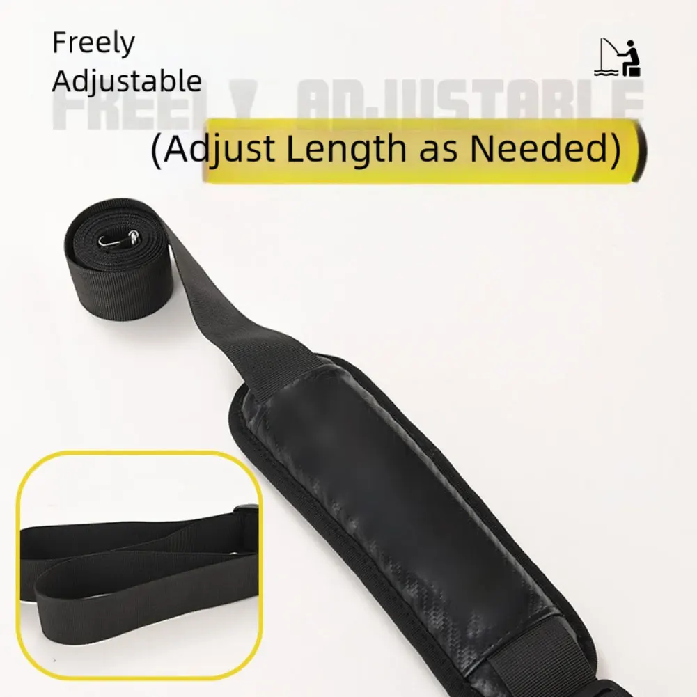 

Outdoor Activities Adjustable Strap Padded Shoulder Strap Adjustable Length Fishing Strap Black Comfortable Design Custom Length