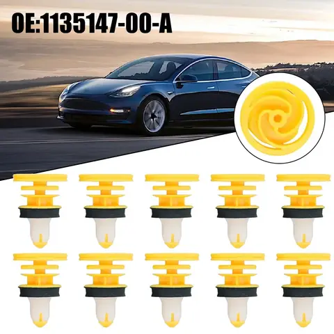 Tesla용 전면 및 후면 도어 트림 패널 리테이너 클립 10개 1135147 -00-A 0.87