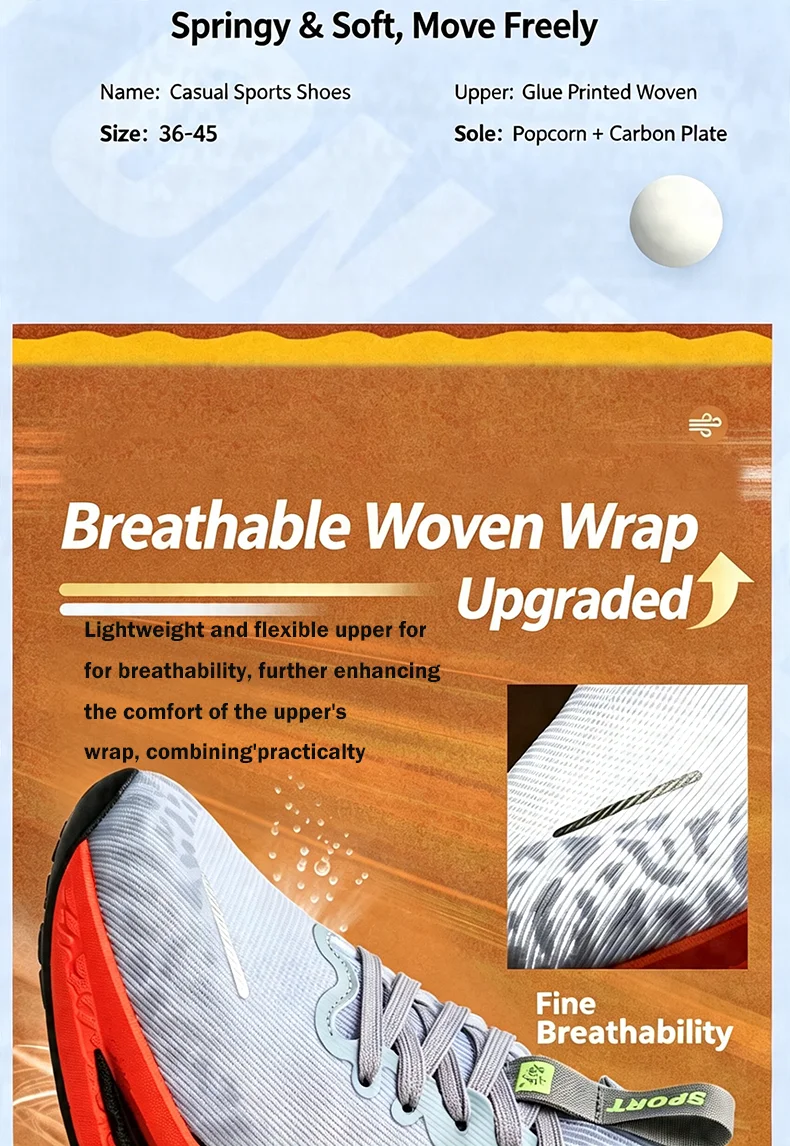 Neue Sportschuhe für Männer Leichte Laufschuhe mit Carbonplatte Atmungsaktive Mesh-Sneaker für Marathonrennen und Leichtathletik-Training – Detail 8
