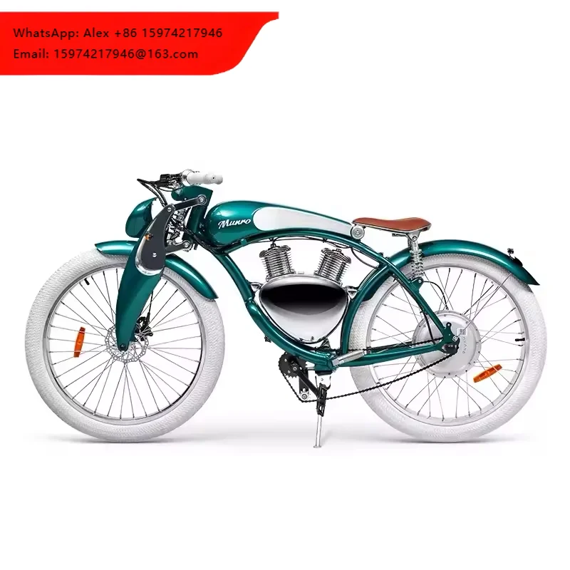 Fashion Retro Ebike Munro Design 500w Electric Bicycle Full Suspension Cruiser Vintage Smart Electric Bike For Export