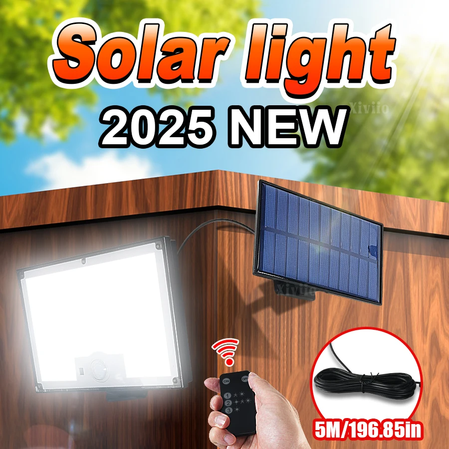 1/2PCS 172 LED Outdoor Solar Light Wall Lamp Outdoor Sunlight Motion Sensor Waterproof Solar Street Light Garden Courtyard Lamp