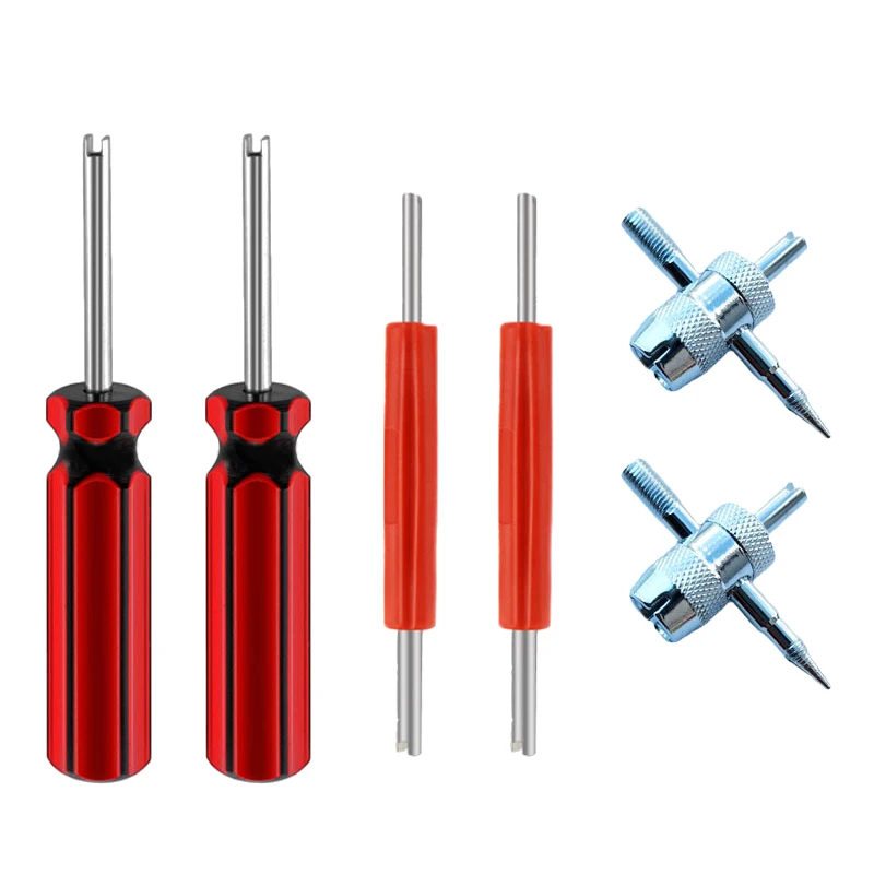 Conjunto de ferramentas de remoção e inserção de núcleo de válvula de pneu de bicicleta e motocicleta automotiva