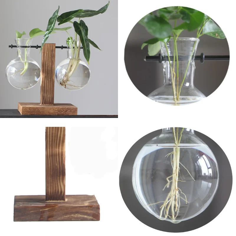 Transparent Vase, Hydroponic Plant Container, Plant Pot, Terrarium Vase Tabletop Decoration, Office and Home Bonsai Decoration