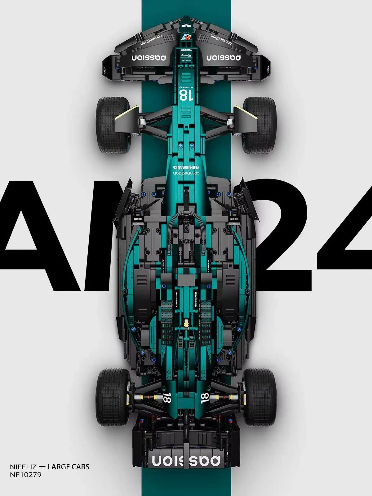 ニフェリズ AM24 レーシングカー組み立てセット、1:8スケール 大人向け