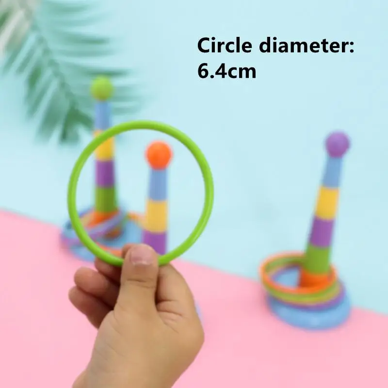 Children Throw Circle Game Ferrule Stacked Toys Fun Indoor Outdoor Parent-Child Interactive Circle Layers Early Education Gift