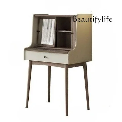 

Wood Art Modern Simple Ash Wood Solid Wood Dresser Multifunctional Retractable Makeup Table