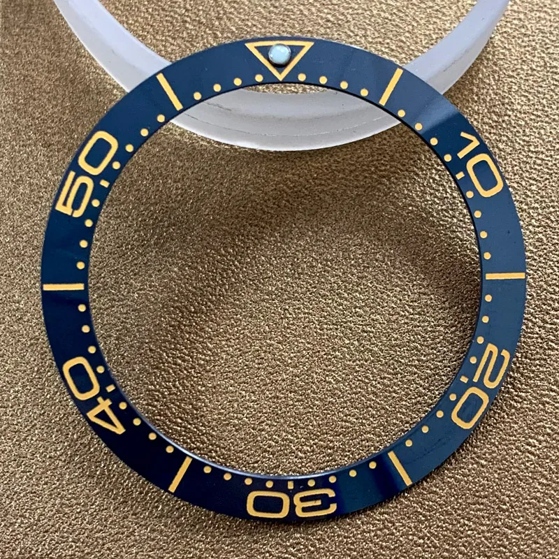 Ceramic Watch Bezel Insert Fits Seamaster 300 Planet Ocean watch case replace ring Size 38mm*30.5mm Dive's watch case bezel