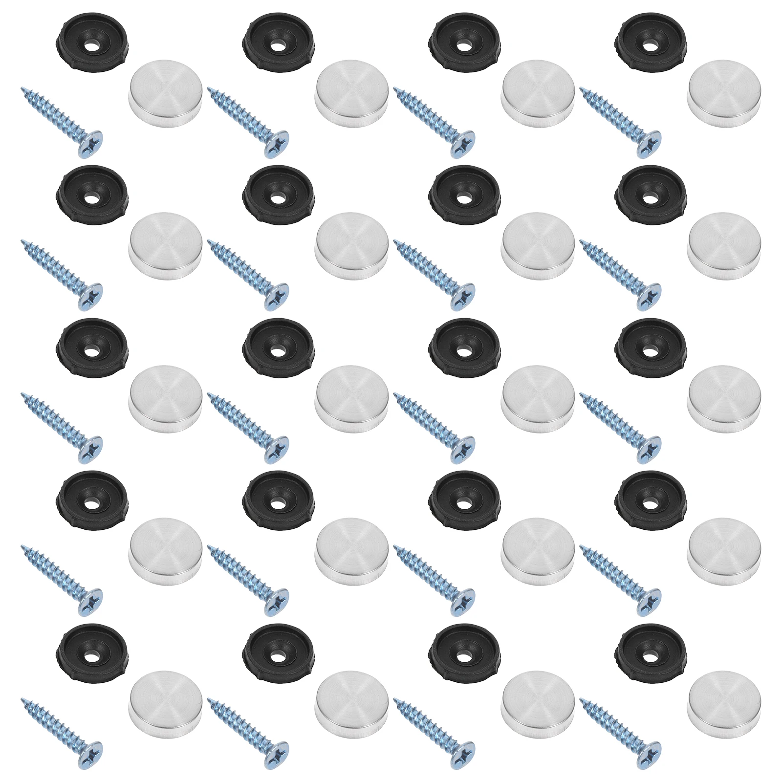 

100pcs Stainless Steel Mirror Nails Decorative Cover Fasteners for Bath Plates Advertising Glass Signs Screw Caps Hardware