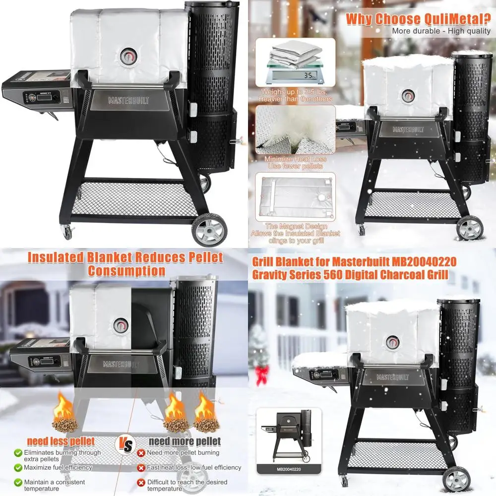 

Masterbuilt 560 Digital Charcoal Grill & Smoker Insulated Blanket - Efficient Heat Retention for Winter Cooking