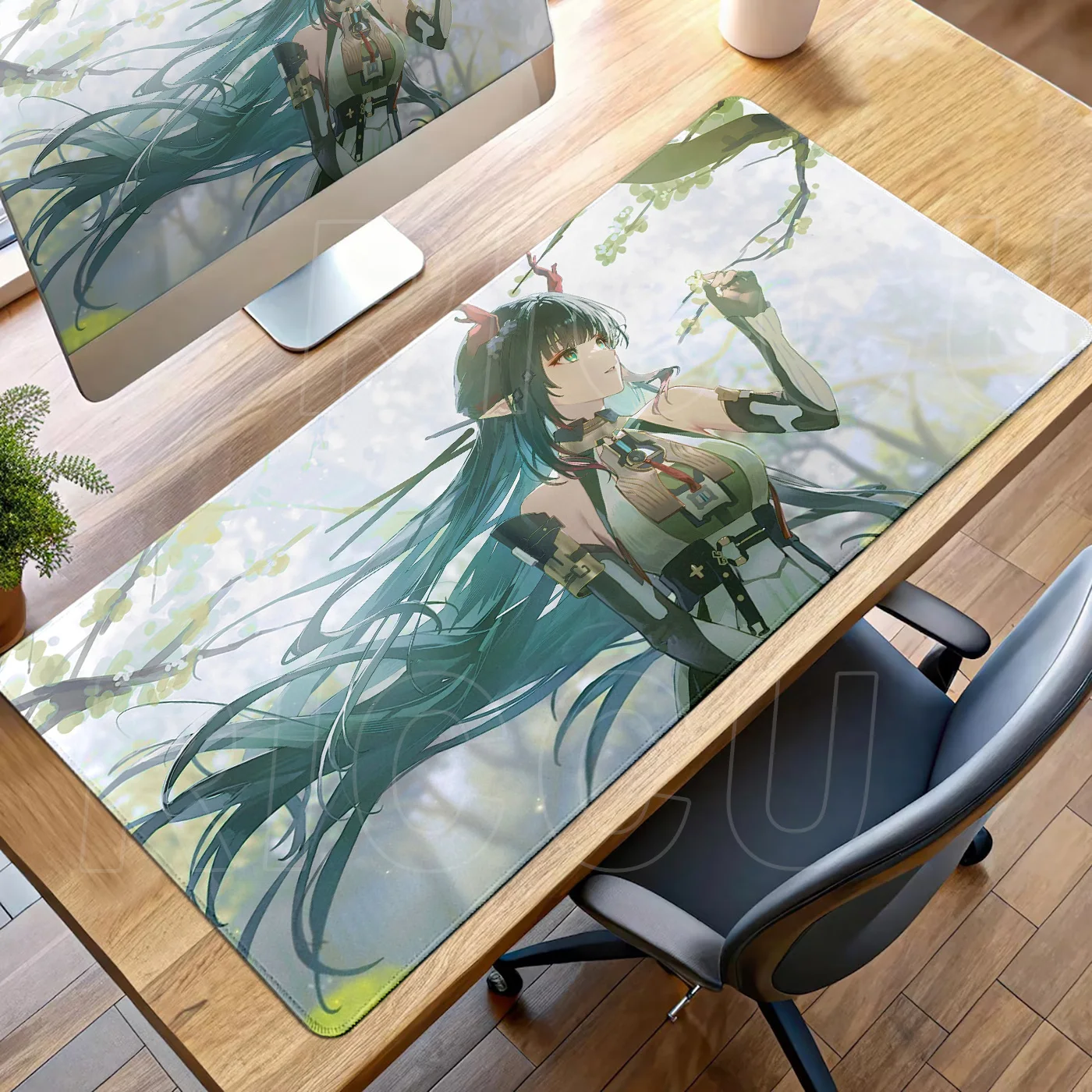 Arknights Endfield Zhuang Fangyi HD-Mauspad, XXL, groß, niedliches Anime-Tastaturpad für Gamer, Kawaii-Mädchen-Gaming-Schreibtischunterlage zum Schutz des Teppichs – Detail 12