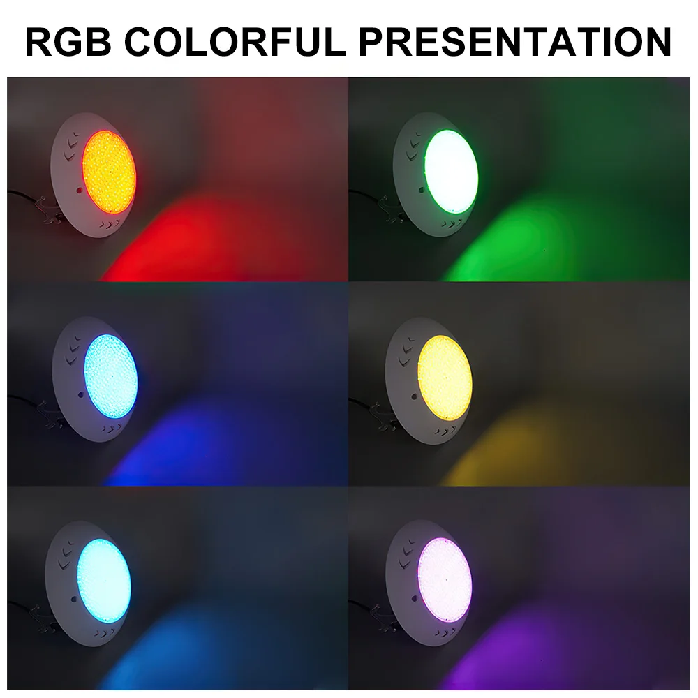 수중 RGB LED 조명 수영장 수중 조명, AC 12V, 24V, 35W, IP68 방수, 7 색 스파 램프, 리모컨 포함