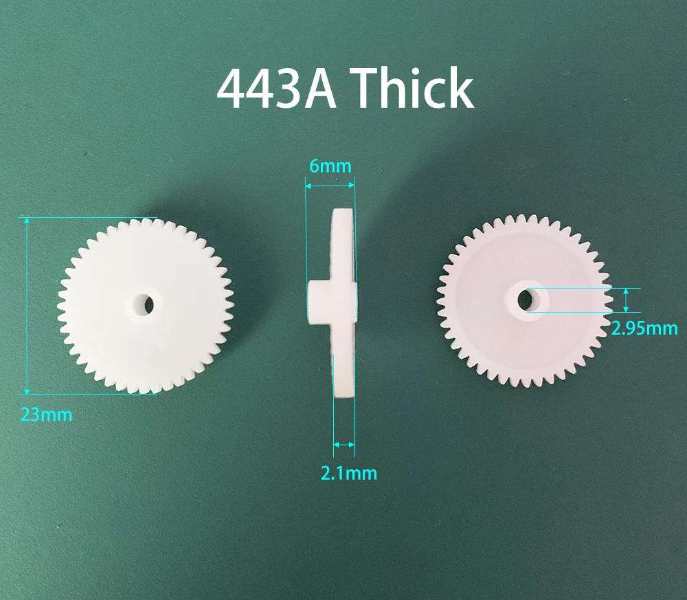 443A Thick 0.5M 23MM GEAR Modulus 0.5 44 Teeth 3MM Hole Plastic Gears Disc Toy Accessories 10PCS/LOT