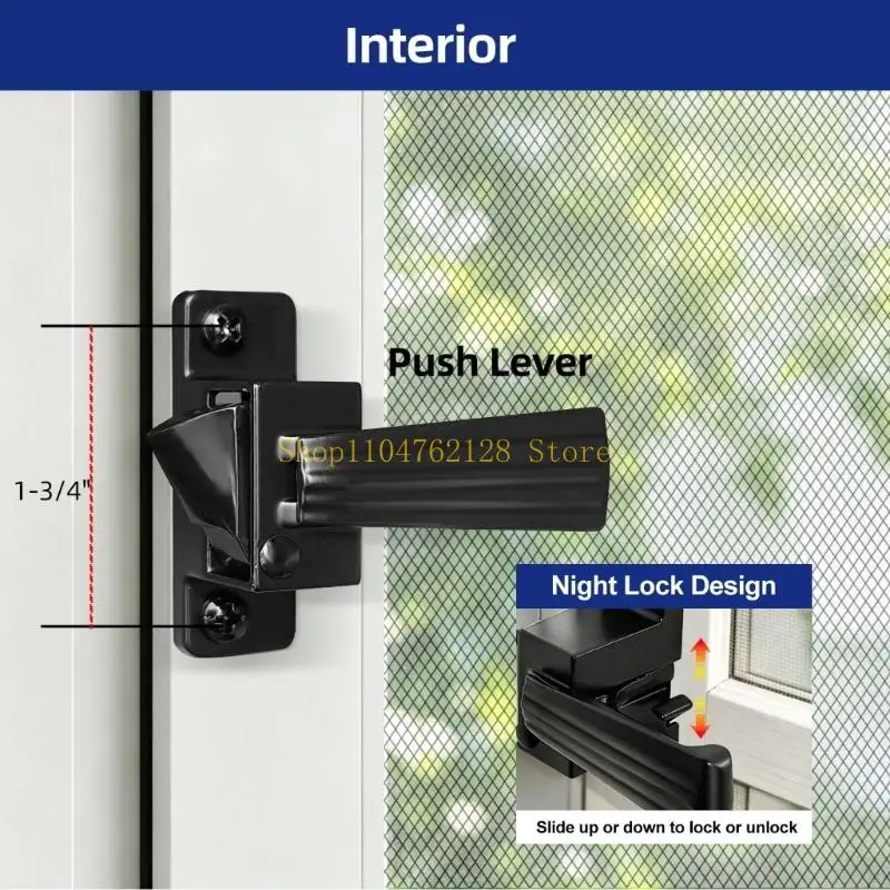 Screen and Storms Door Handle Set with Night Lock, 1-3/4 Inch Hole Spacing, Fit 3/4 to 1-1/4 Inch or Metal Door best sale
