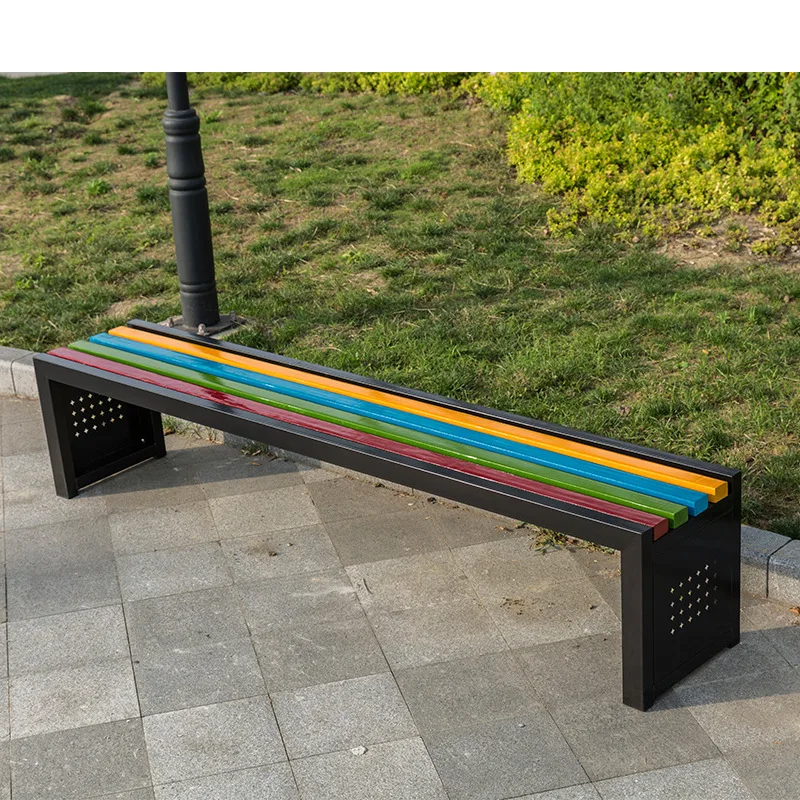 كرسي بارك في الهواء الطلق حديقة الراحة كرسي مقعد مربع مقعد الحمام الأحذية تغيير البراز الترفيه عارية الذراعين كرسي بارك #4